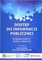 okładka publikacji Dostęp do informacji publicznej.Wybrane aspekty teorii i praktyki.